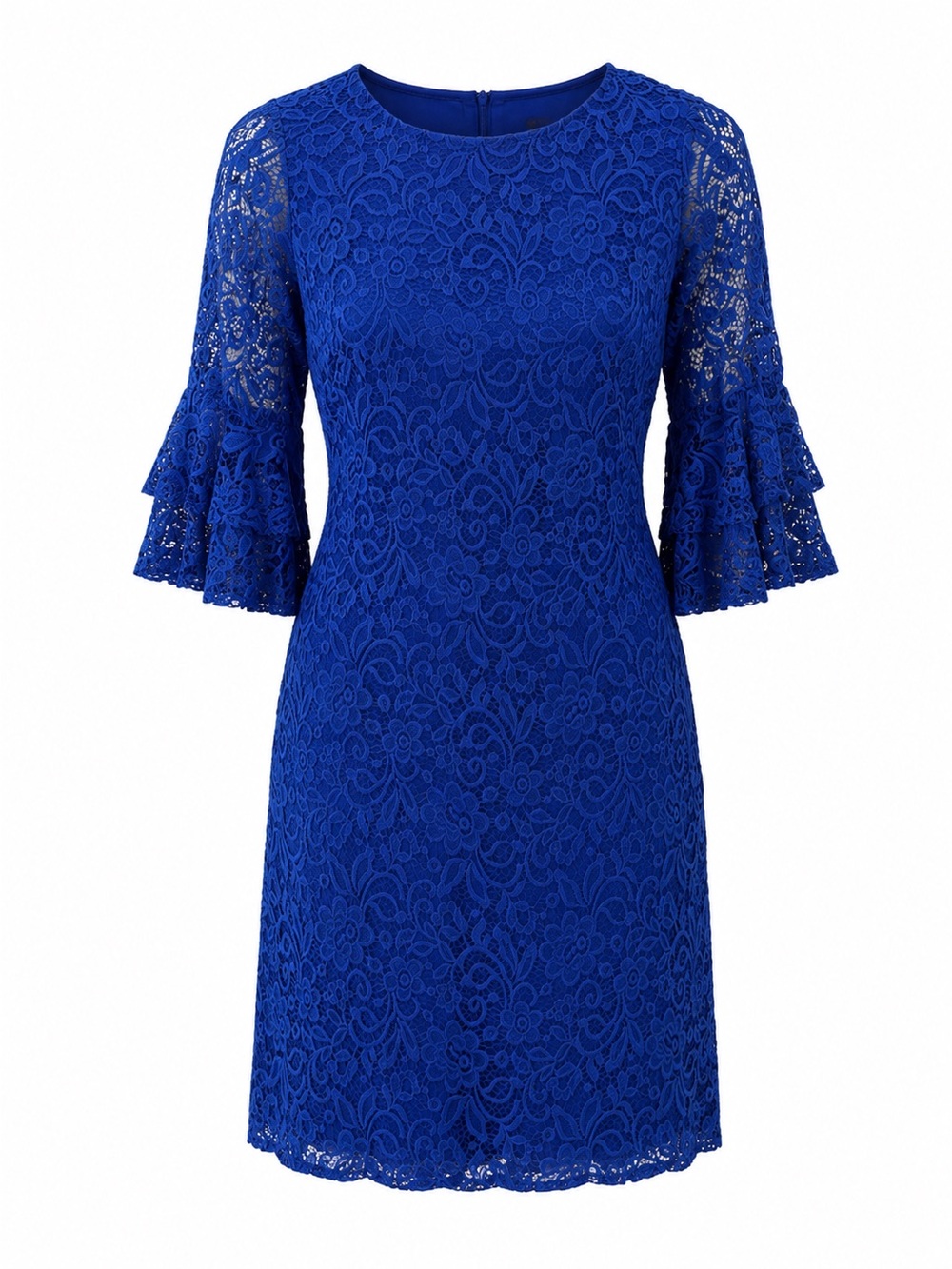 Perceptions Blue Lace Midi Dress
